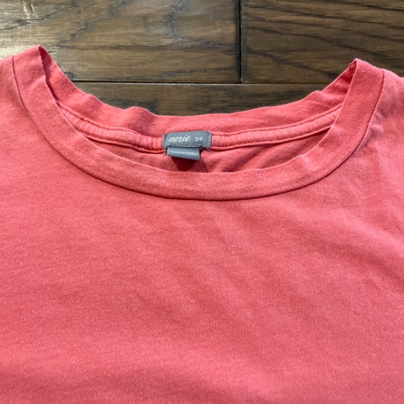 aerie tie back coral T shirt size small - Picture 6 of 10